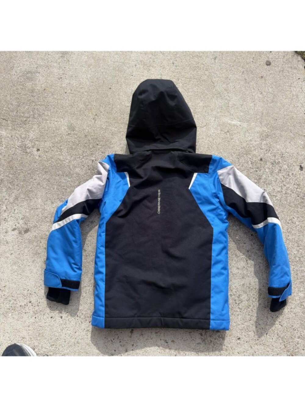Obermeyer Fleet Black Zip Snow Snowboard Ski Insulated Jacket Coat Teen M 10-12 - Picture 6 of 10